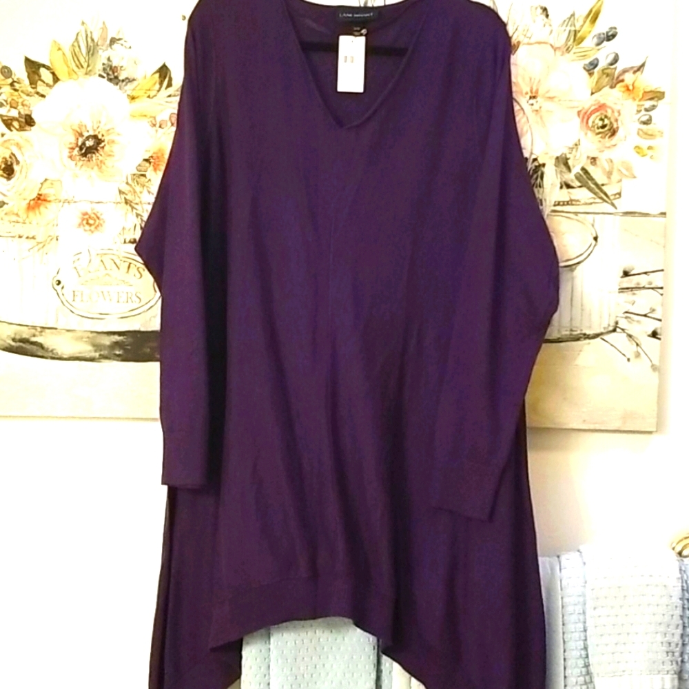 NWT Lane Bryant 26/28 Deep Purple Thin Sweater